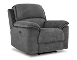 Vandelay Power Reclining Sofa, Loveseat and Chair Set - Grey