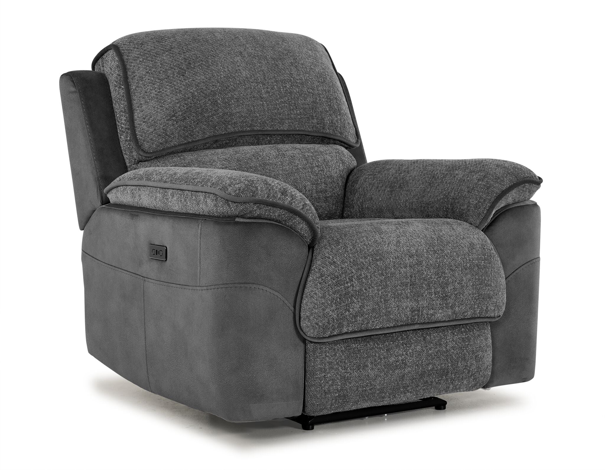 Vandelay Power Reclining Sofa, Loveseat and Chair Set - Grey