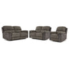 Vandelay Reclining Sofa, Loveseat and Chair Set - Grey