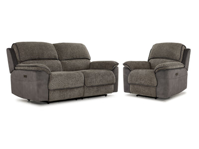Vandelay Reclining Sofa and Chair Set - Grey