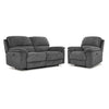 Vandelay Power Reclining Sofa and Chair Set - Grey