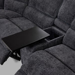 Vandelay 6-Piece Dual Power Reclining Sectional with Console and Reclining Armless Chair - Blue