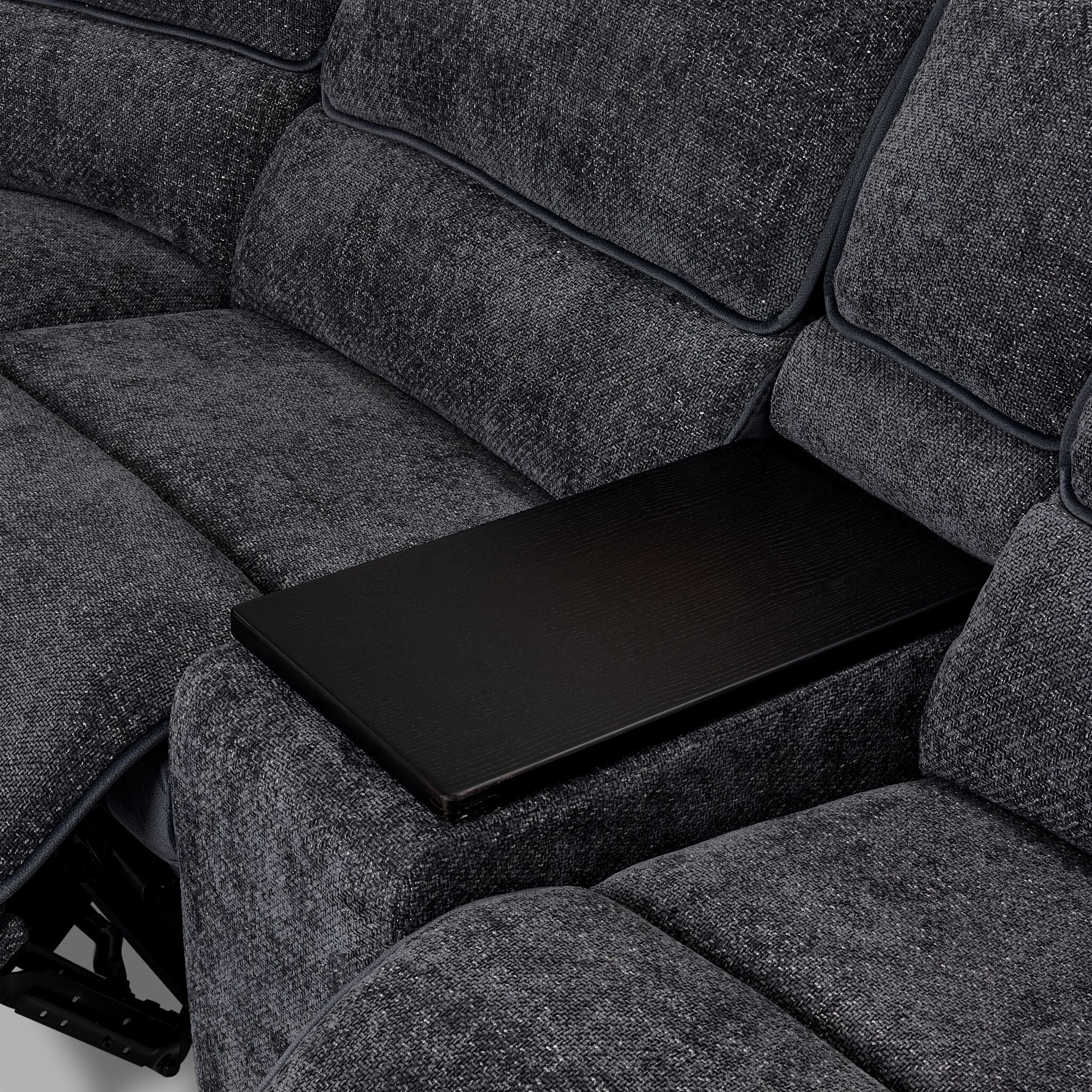 Vandelay 6-Piece Dual Power Reclining Sectional with Console and Reclining Armless Chair - Blue