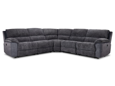 Vandelay 5-Piece Dual Power Reclining Sectional - Blue