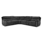 Vandelay 6-Piece Dual Power Reclining Sectional with Console - Grey