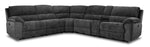 Vandelay 6-Piece Dual Power Reclining Sectional with Console - Grey
