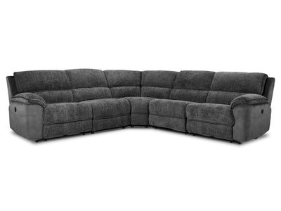 Vandelay 5-Piece Dual Power Reclining Sectional - Grey