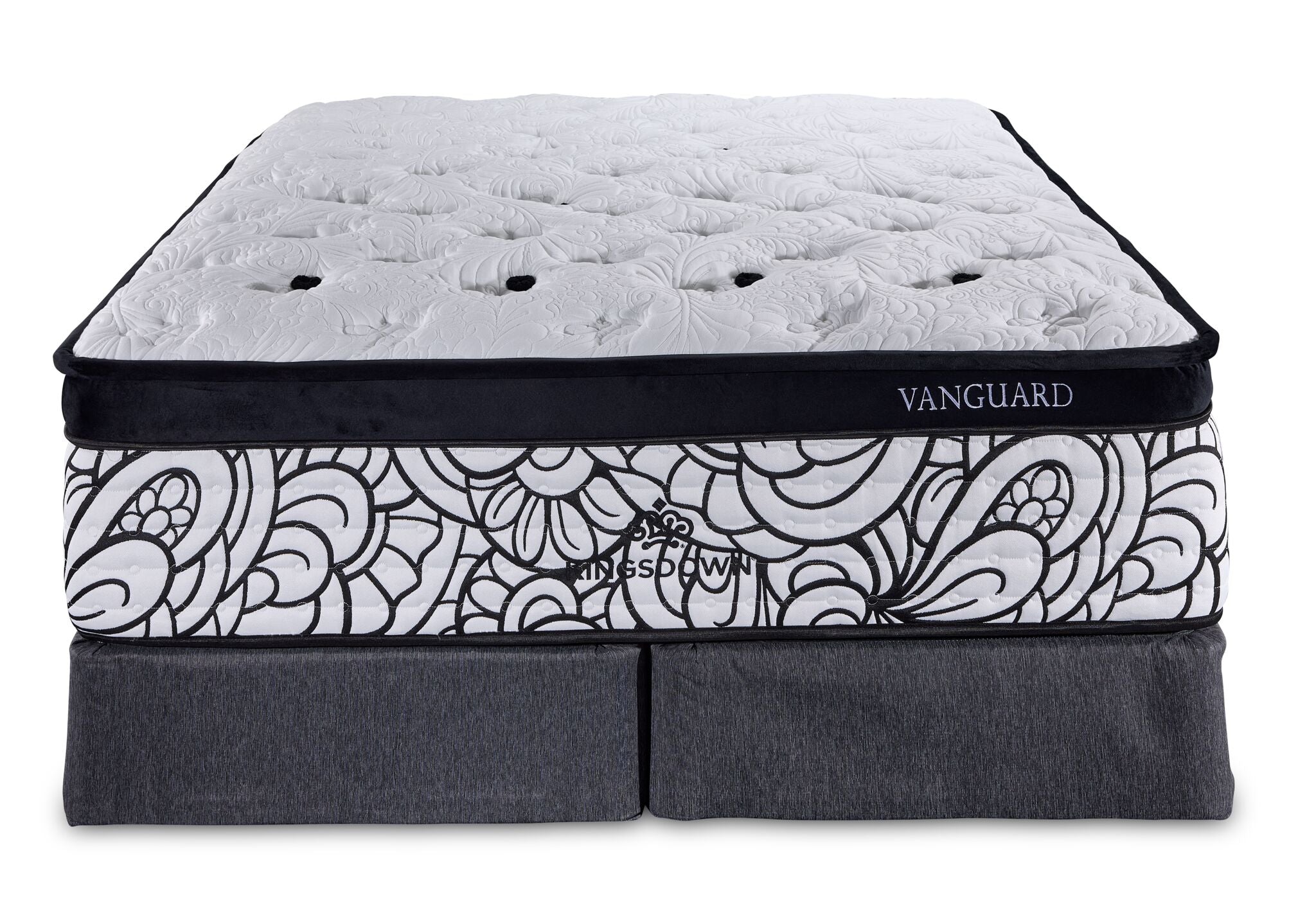 Kingsdown Vanguard Medium Euro Top King Mattress and Split