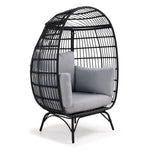 Venus Outdoor Stationary Egg Chair - Black, Grey