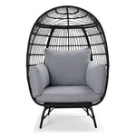 Venus Outdoor Stationary Egg Chair - Black, Grey