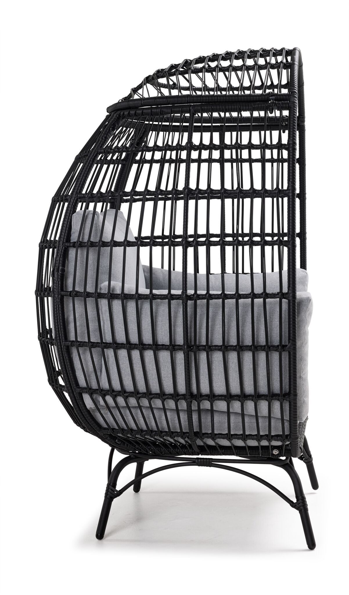 Venus Outdoor Stationary Egg Chair - Black, Grey