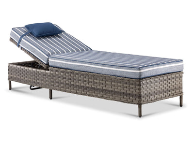 Veranda Outdoor Lounger - Grey, Blue