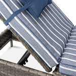 Veranda Outdoor Lounger - Grey, Blue