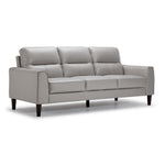 Verissimo Leather Sofa and Loveseat Set - Silver