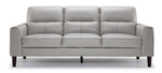 Verissimo Leather Sofa - Silver
