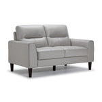 Verissimo Leather Sofa, Loveseat and Chair Set - Silver