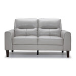 Verissimo Leather Loveseat - Silver