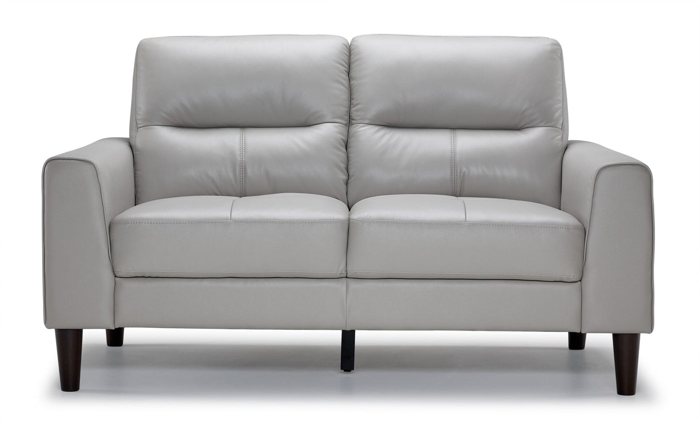 Verissimo Leather Loveseat - Silver