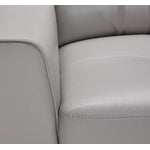 Verissimo Leather Sofa - Silver