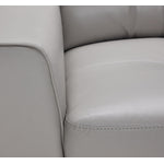 Verissimo Leather Sofa and Loveseat Set - Silver