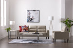 Verissimo Leather Sofa - Silver