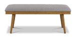 Vida Dining Bench - Natural Beige, Grey