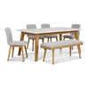 Vida 6 - Piece Dining Set- Natural Beige, Grey