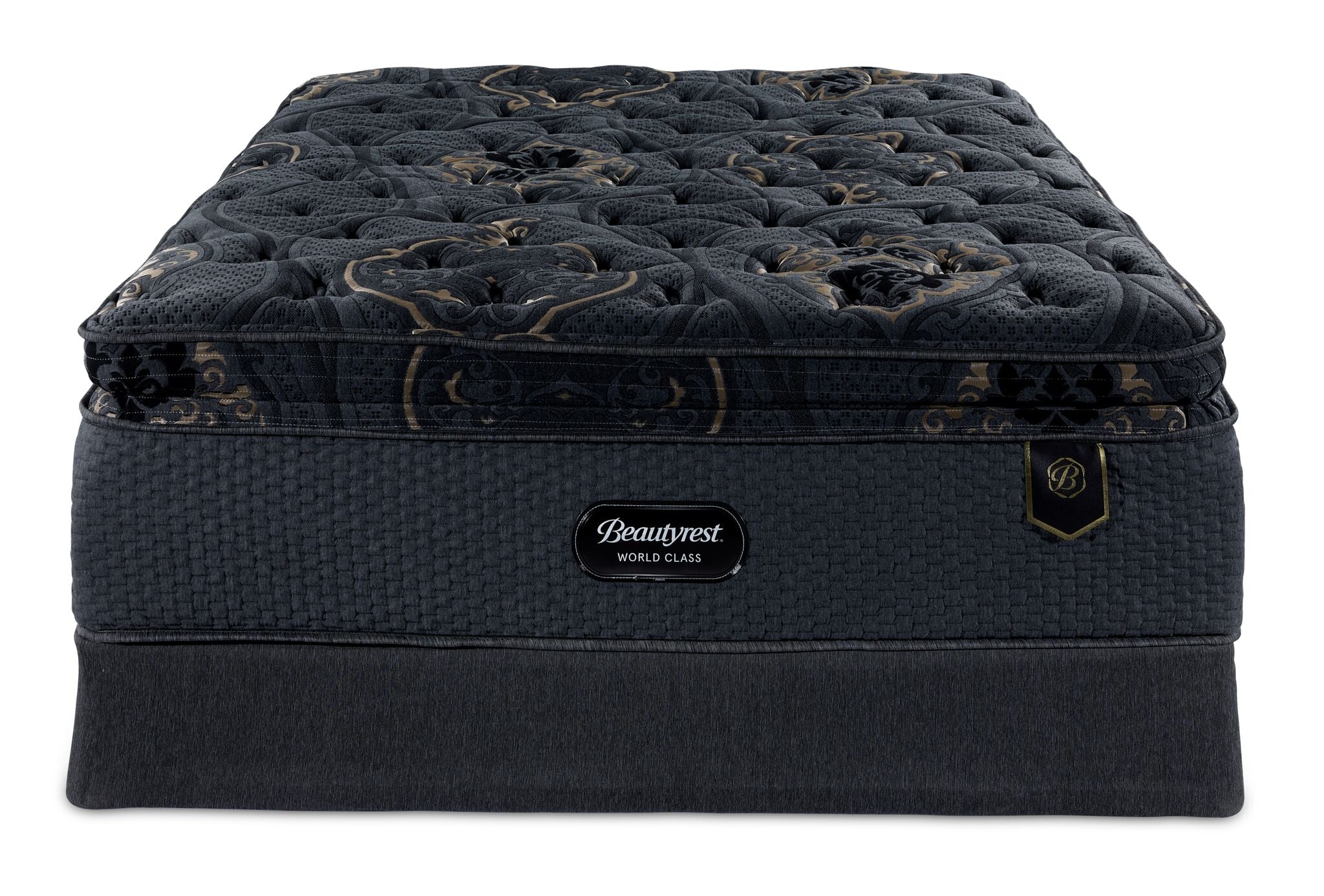 Beautyrest World Class Viscount Plush Queen Mattress and Boxspring Set