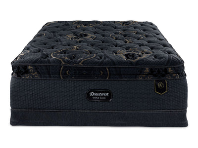 Beautyrest World Class Viscount Plush Twin Mattress and Boxspring Set