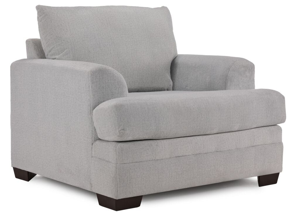 Vogue Sofa, Loveseat and Chair Set - Light Grey