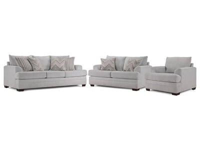 Vogue Sofa, Loveseat and Chair - Light Grey