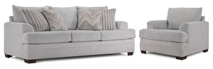 Vogue Sofa and Chair Set - Light Grey