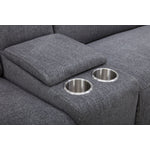 Voyageur 6-Piece Power Reclining Sectional with Console - Charcoal