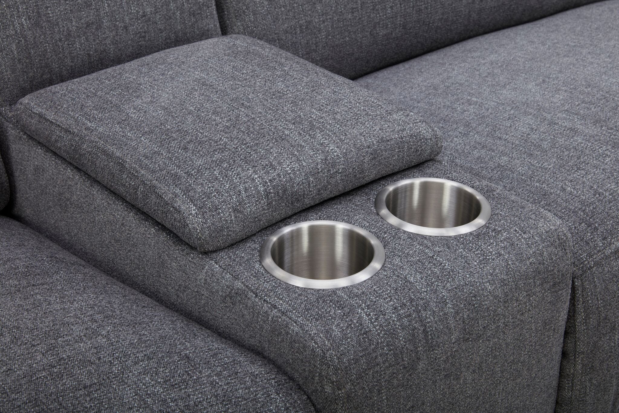 Voyageur 6-Piece Power Reclining Sectional with Console - Charcoal