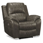 Wesley Dual Power Reclining Sofa and Dual Power Recliner Set - Granite