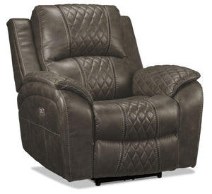 Wesley Dual Power Recliner - Granite