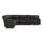 Weston 6-Piece Power Reclining Sectional with Console - Granite