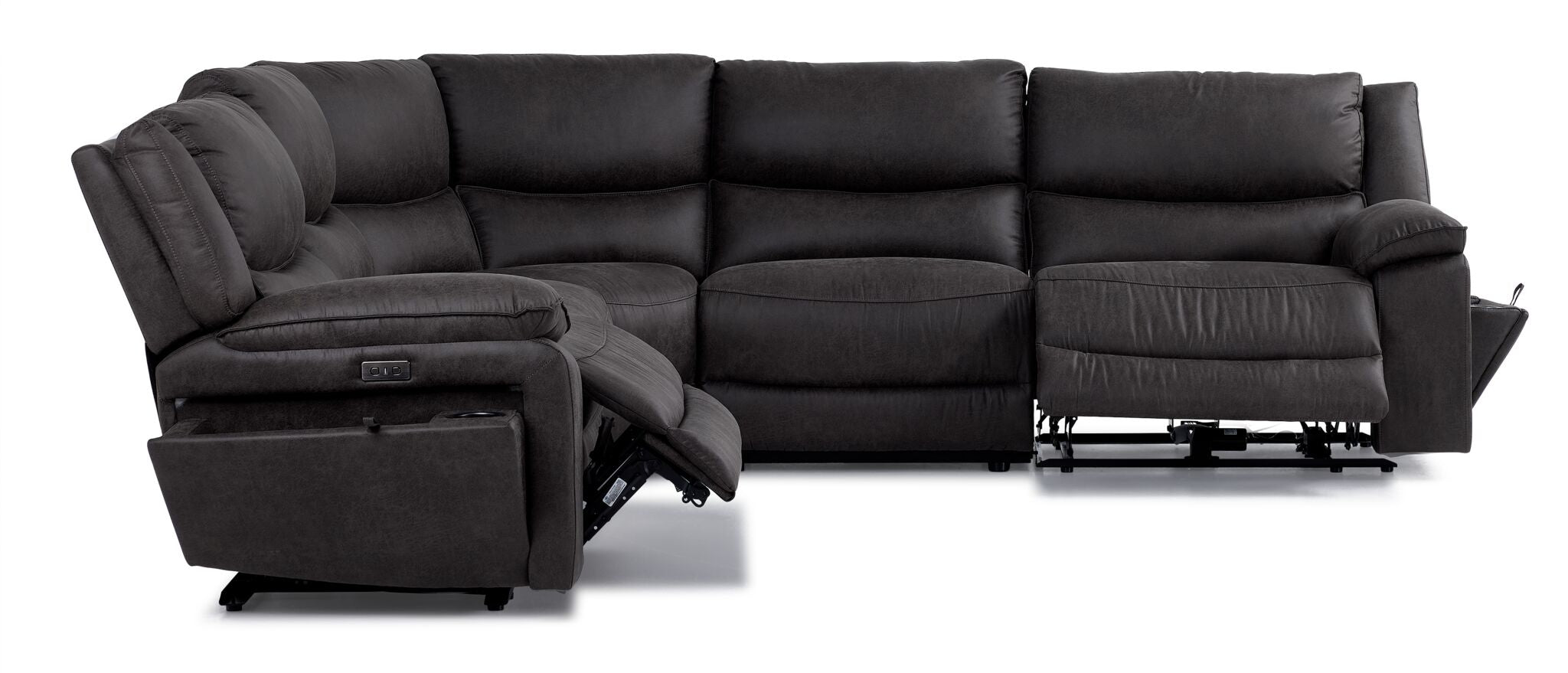 Weston 5-Piece Power Reclining Sectional - Granite