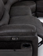 Weston 5-Piece Power Reclining Sectional with Console - Granite