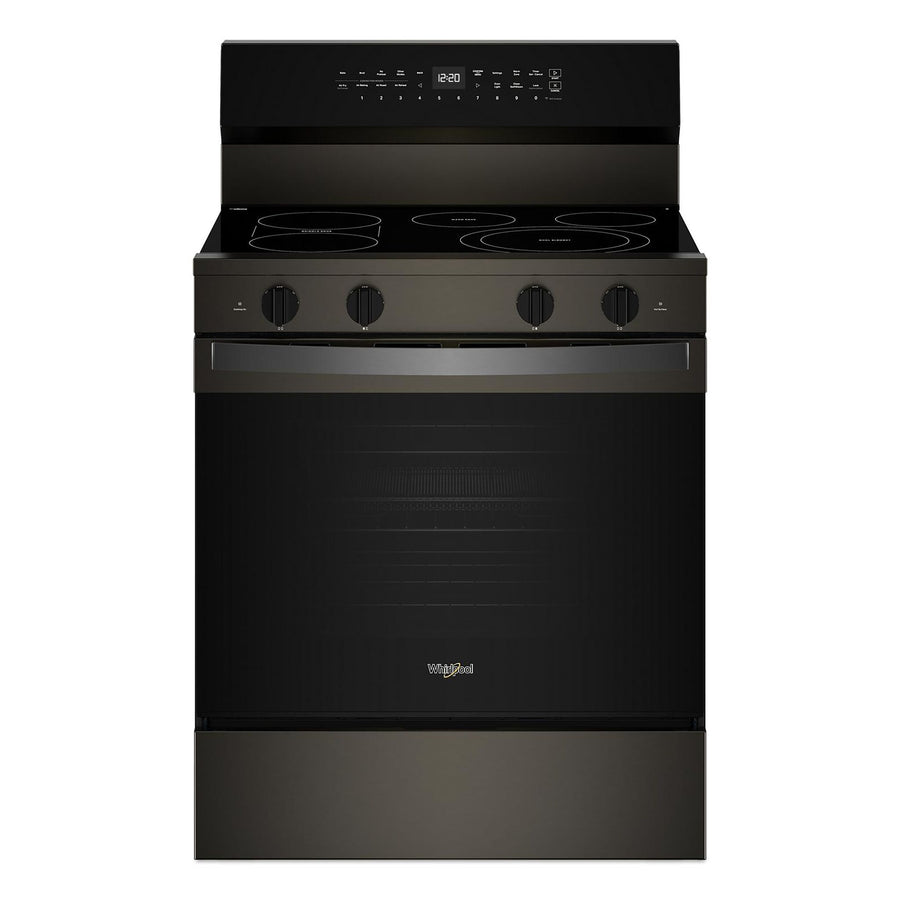 Whirlpool Print Resistant Black Stainless Electric Freestanding Range (5.3 Cu.Ft.) - YWFES7530RV