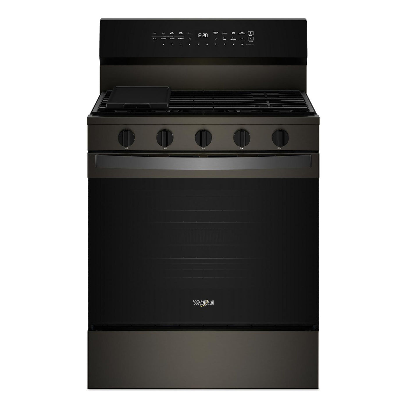 Whirlpool Print Resistant Black Stainless Gas Freestanding Range (5 Cu.Ft) - WFGS7530RV