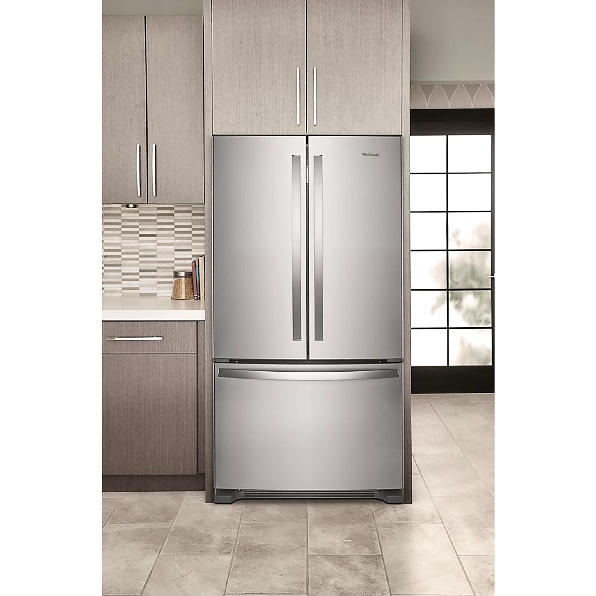 Whirlpool 35.75" 20 Cu. Ft. Fingerprint Resistant Stainless Steel French Door Refrigerator - WRFC2036RZ