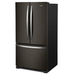 Whirlpool 35.75" 20 Cu. Ft. Fingerprint Resistant Black Stainless French Door Refrigerator - WRFC2036RV