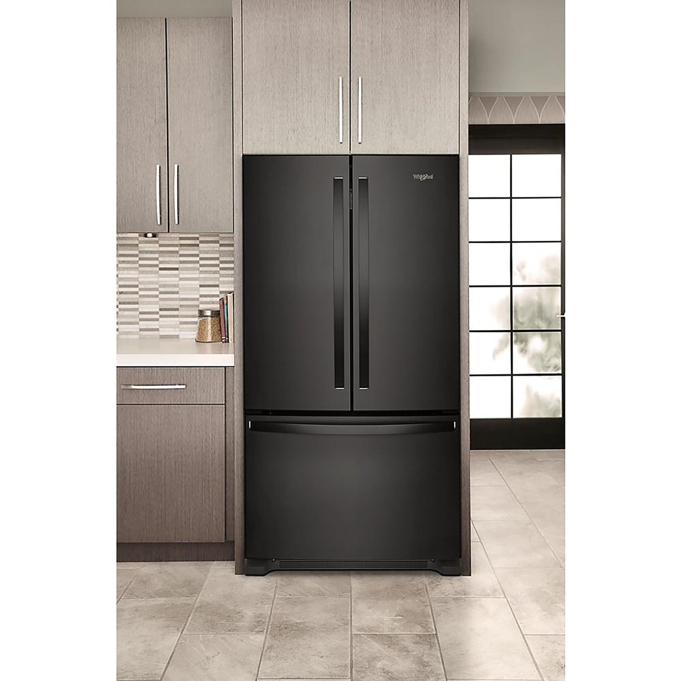 Whirlpool Black French Door Refrigerator (25.2 Cu.Ft.) - WRFF3236RB
