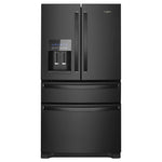 Whirlpool 35.75" 24.5 Cu. Ft. Black French Door Refrigerator - WRMF3636RB