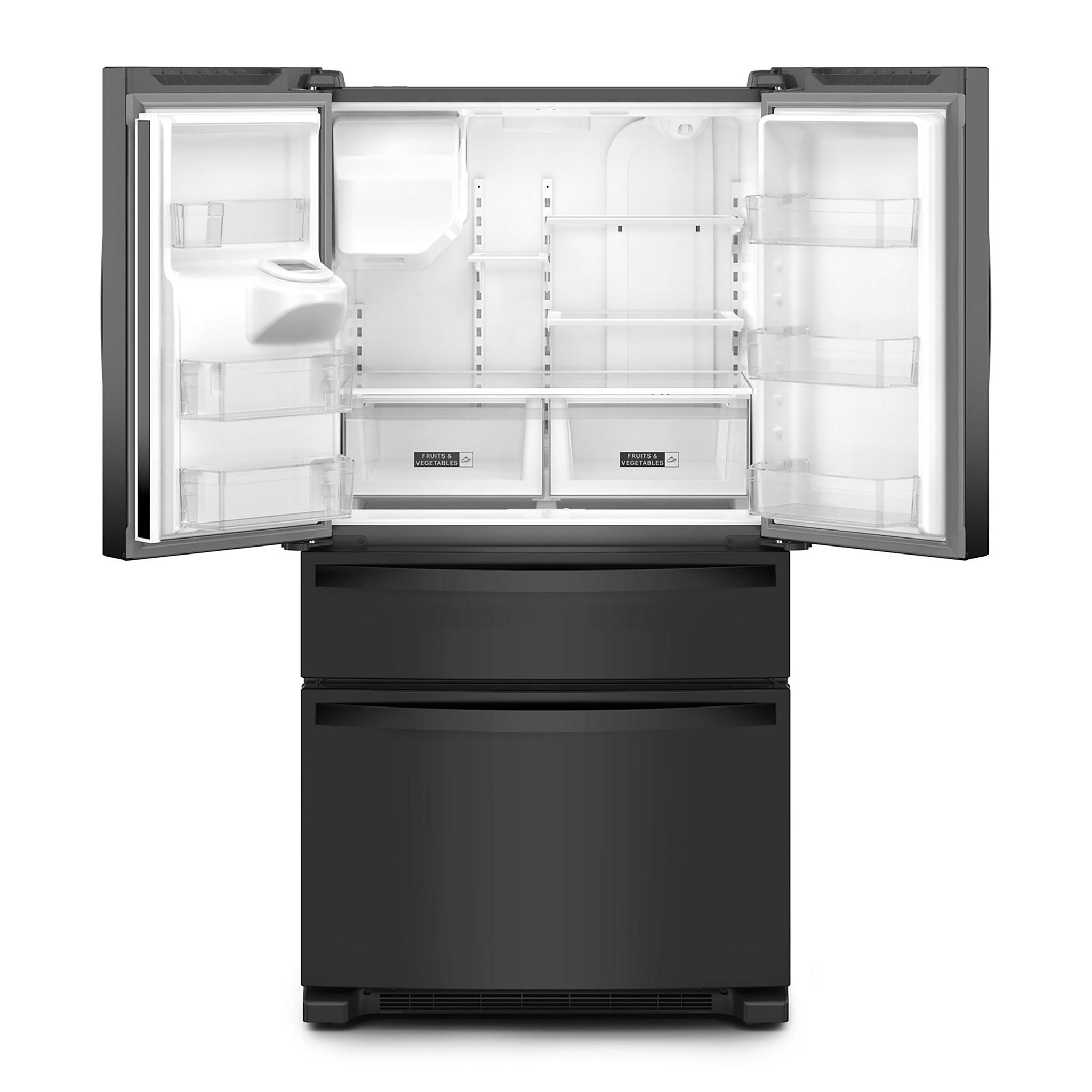 Whirlpool 35.75" 24.5 Cu. Ft. Black French Door Refrigerator - WRMF3636RB