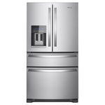 Whirlpool 35.75" 24.5 Cu. Ft. Fingerprint Resistant Stainless Steel French Door Refrigerator - WRMF3636RZ