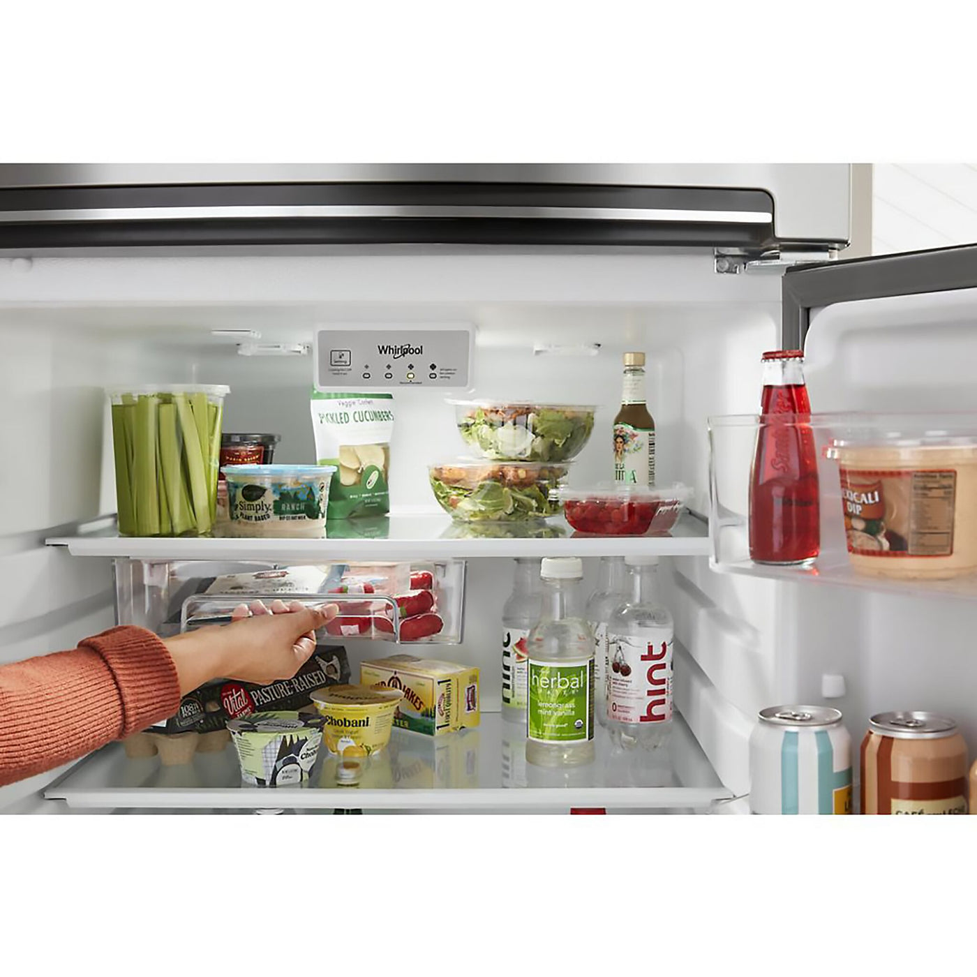 Whirlpool White Top-Freezer Refrigerator (16.3 cu ft) - WRTX5028PW