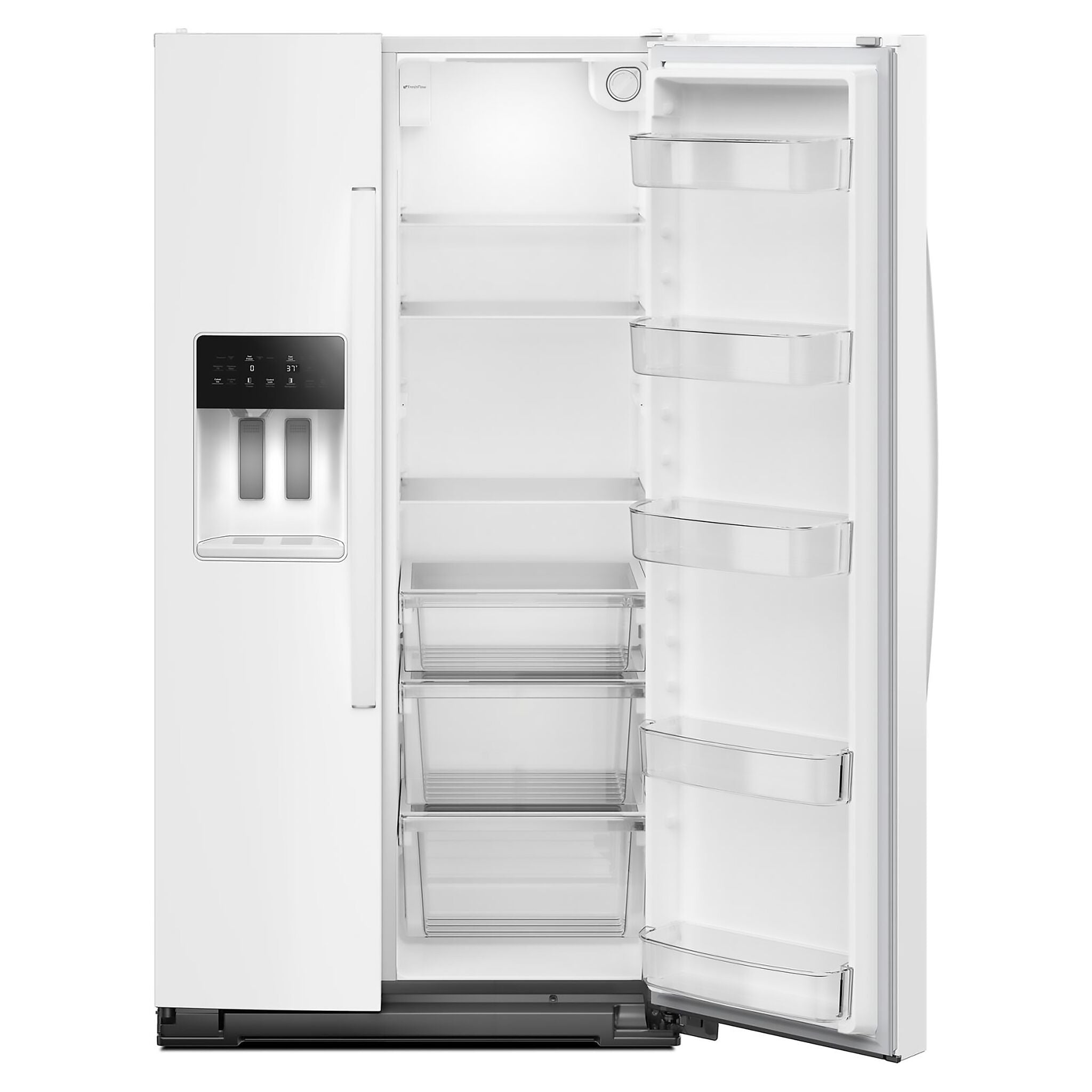 Whirlpool 36" 20.85 Cu. Ft. White Counter-Depth Side-by-Side Refrigerator - WRSC5536RW