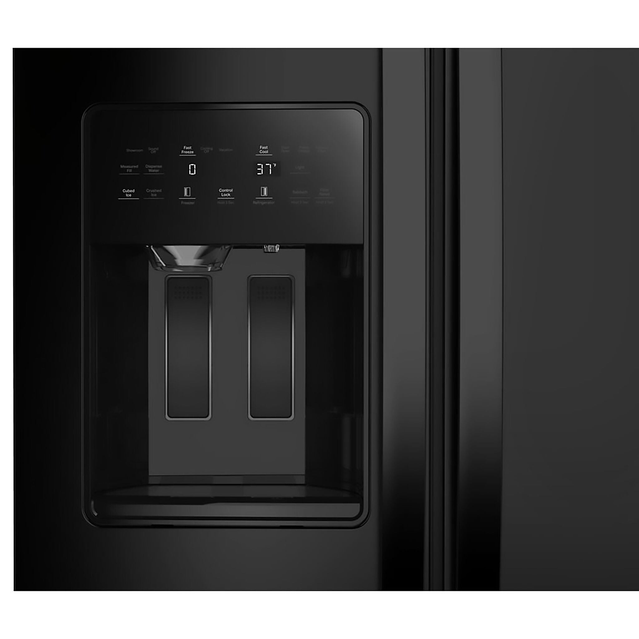 Whirlpool 36" 20.85 Cu. Ft. Black Counter-Depth Side-by-Side Refrigerator - WRSC5536RB